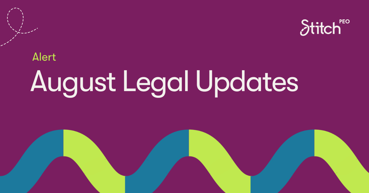 August Legal Updates